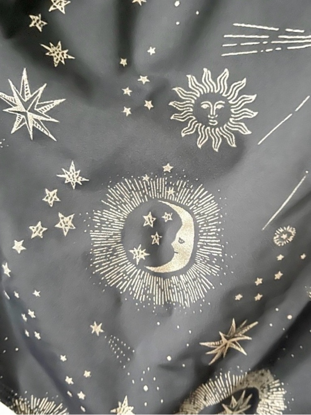 Carbon38 Black One-Shoulder Bodysuit with Gold Celestial Print - Picture 8 of 8